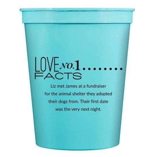 Just the Love Facts Stadium Cups